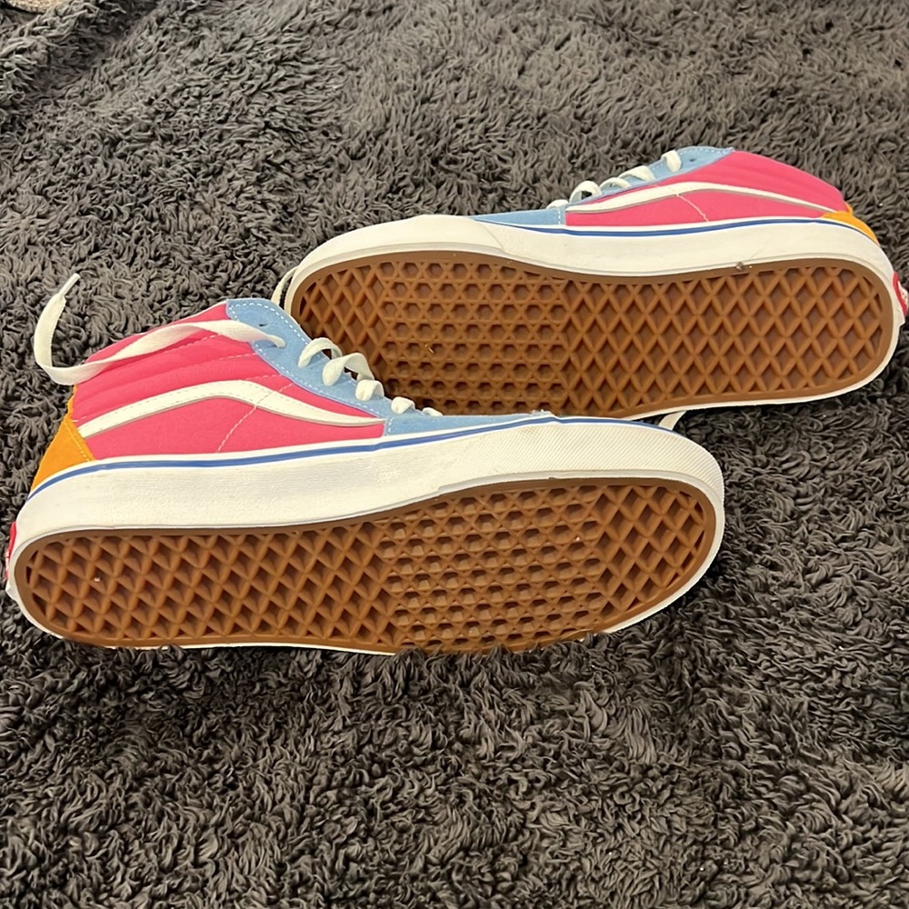 Vans High-Top Sneakers - Teal, Blue, Pink - Picture 4 of 5